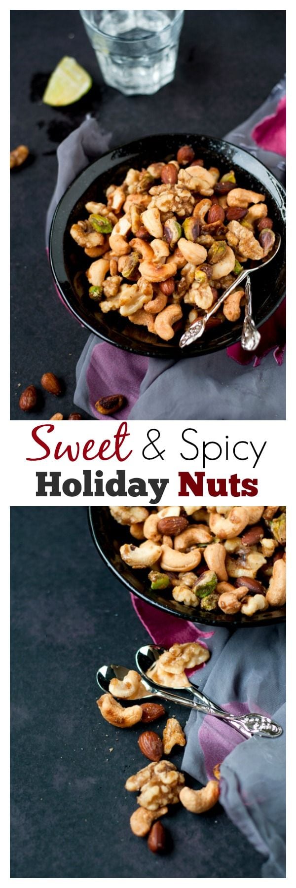 Sweet and Spicy Holiday Nuts - easy and amazing holiday nuts, with some heat. Recipe by @Reem | Simply Reem | rasamalaysia.com