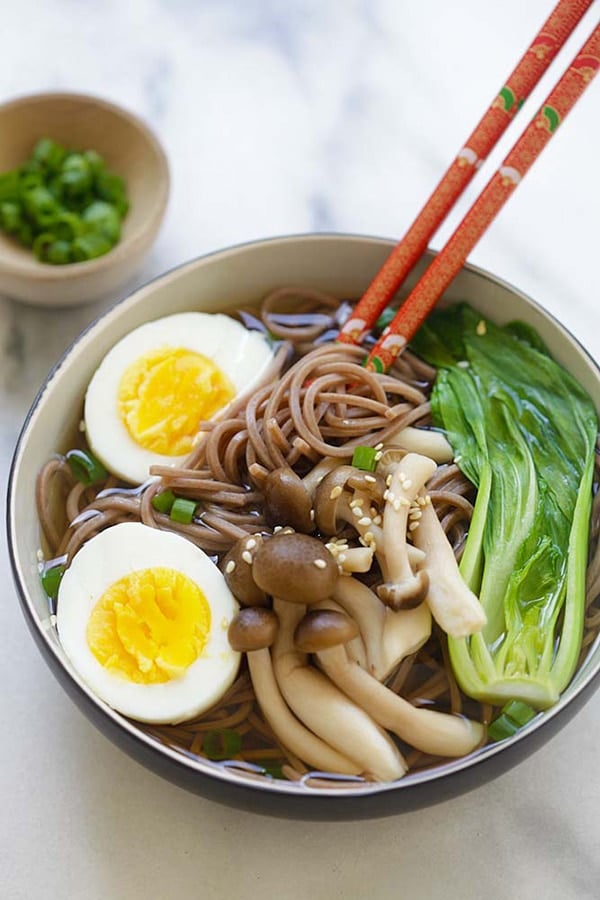 15Minute Soba Noodle Soup Easy Delicious Recipes