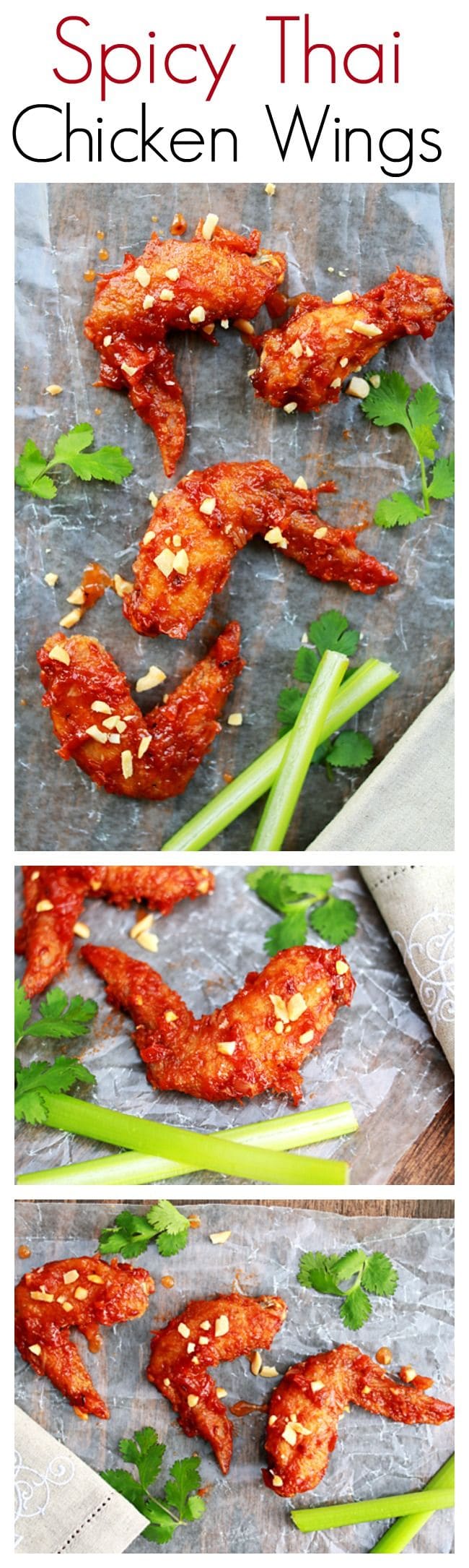 Spicy Thai Chicken Wings - Thai-version of buffalo wings, easy, quick, delicious and the taste is out of this world | rasamalaysia.com