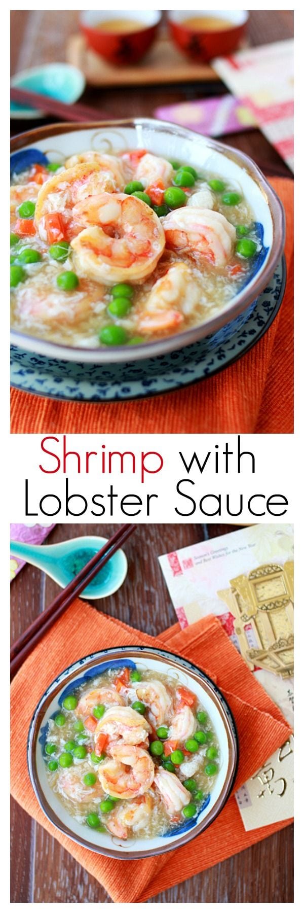 Shrimp with Lobster Sauce - quick, easy recipe that produces the most delicious shrimp in eggy lobster sauce!! | rasamalaysia.com