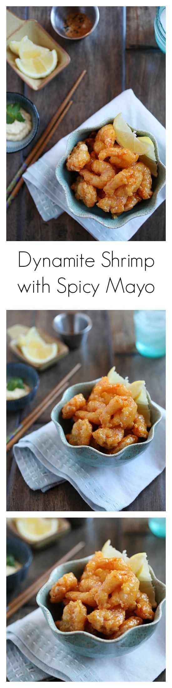 Dynamite Shrimp, crispy shrimp coated with rich creamy Sriracha mayo just like your favorite Japanese restaurant. Super delicious but very easy to make at home | rasamalaysia.com