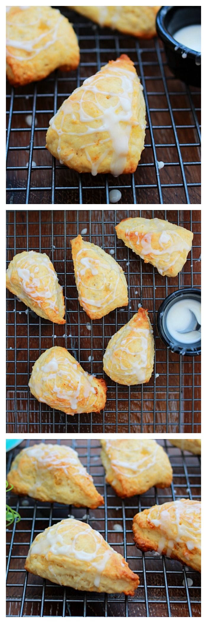 Glazed Lemon-Ginger Scones. Sweet, citrusy, with a hint of heat from the ginger. Super easy recipe that the whole family will enjoy | rasamalaysia.com