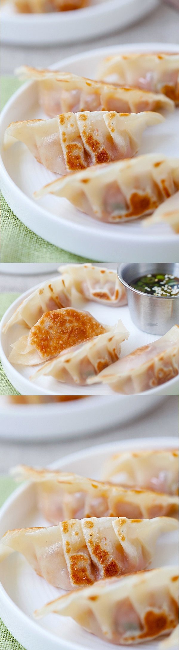 Pork and Shiitake Gyoza - healthy and delicious Japanese dumplings that you can make at home with this super easy and fool proof recipe. | rasamalaysia.com