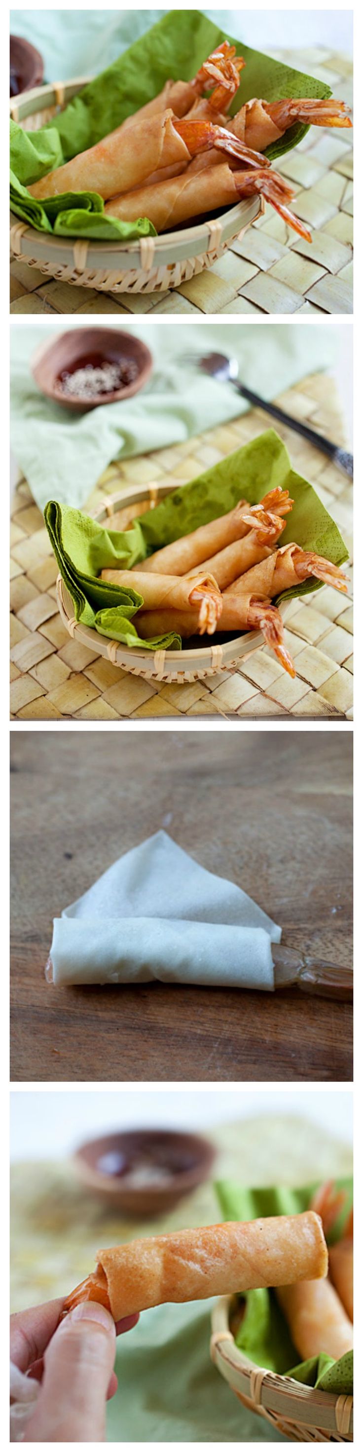 Shrimp and Cheese Spring Rolls. Jumbo shrimp, cheese, deep-fried to golden brown...the most amazing spring rolls recipe EVER | rasamalaysia.com