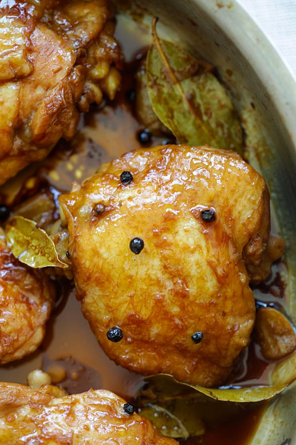Adobo is a popular cooking style in the Philippines with pork or chicken.