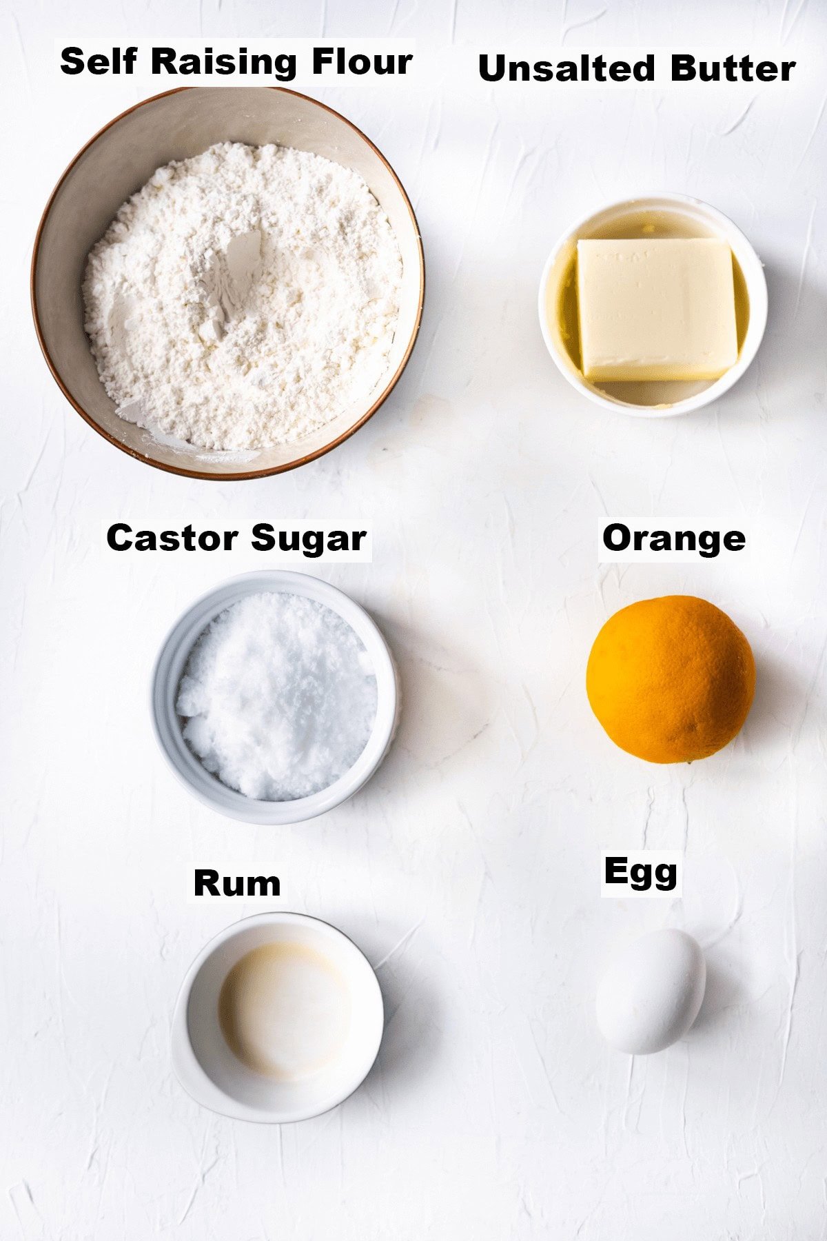 Ingredients for sicilian orange cake. 