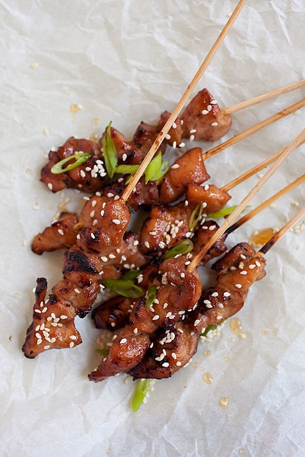 Honey Sesame Chicken Skewers