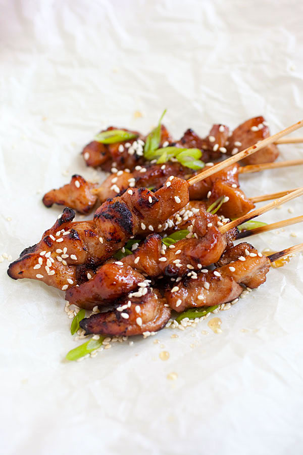 Honey Sesame Chicken Skewers | Easy Delicious Recipes