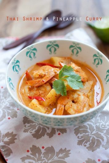 Thai Shrimp and Pineapple Curry - Rasa Malaysia