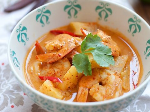 Thai Shrimp And Pineapple Curry Rasa Malaysia