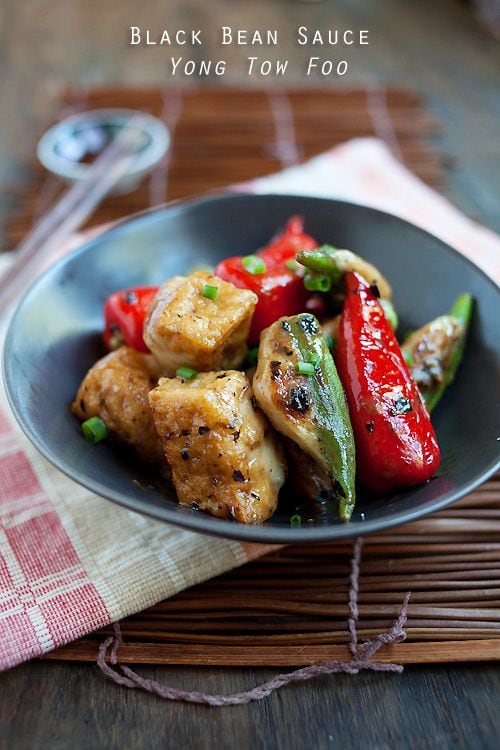 I love Yong Tow Foo, or 酿豆腐, a Hakka dish originated from China. Yong Tow Food literally means “stuffed tofu” but it doesn’t necessarily mean that it’s a tofu dish. | rasamalaysia.com