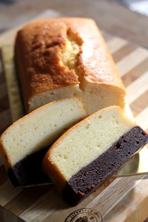 Easy and quick homemade brownie butter cake.