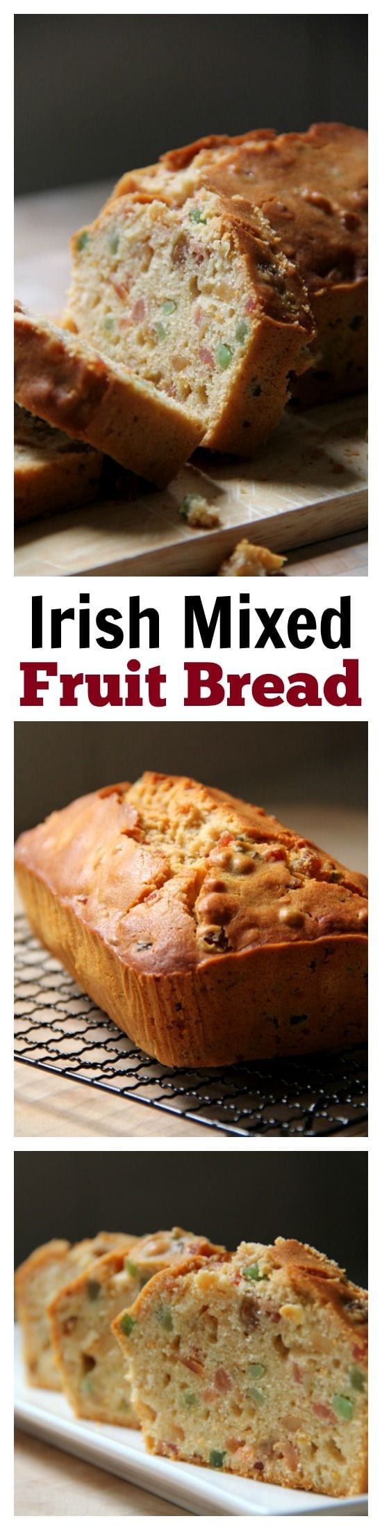 Irish Mixed Fruits Tea Bread - amazing afternoon tea bread recipe loaded with mixed fruits, so yummy | rasamalaysia.com