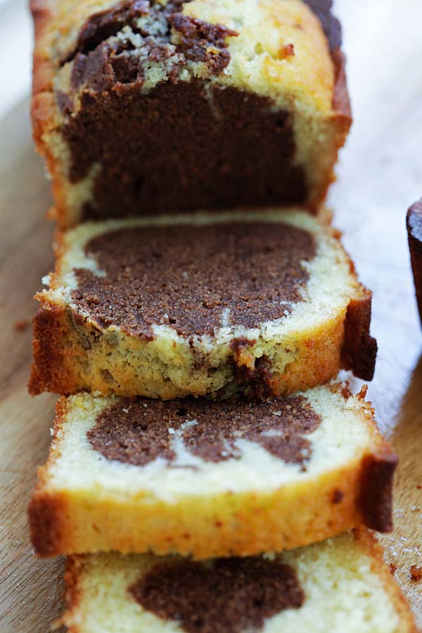 Marble Pound Cake Recipe (in a Loaf Pan) - Dinner, then Dessert