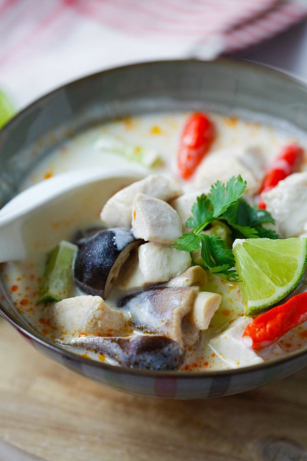 creamy with milk made mushrooms Tom Kha  Recipes Easy  Delicious Gai