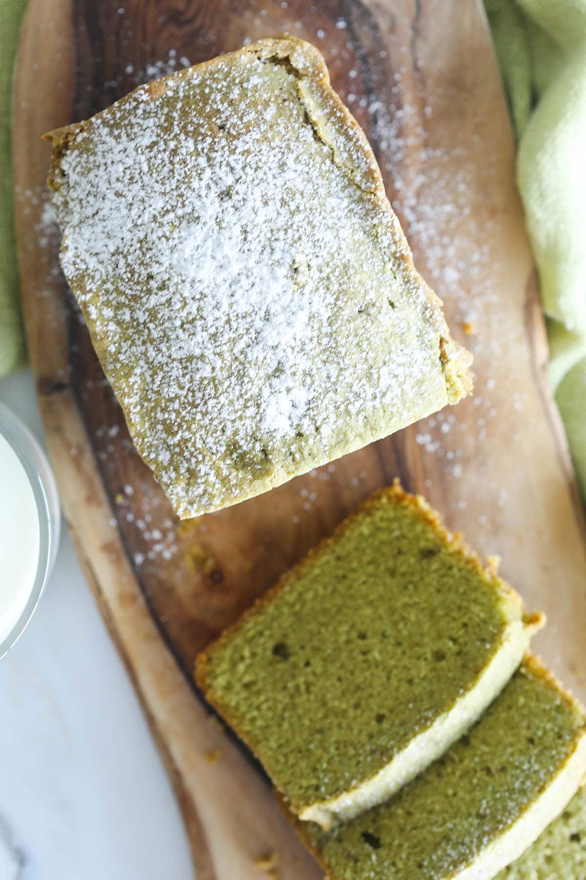 Matcha Pound Cake - Green Tea Pound Cake - Rasa Malaysia