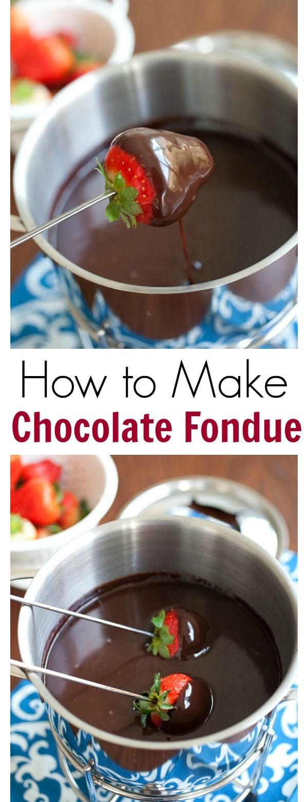 How to make chocolate fondue - easy step-by-step to make the richest and loaded chocolate fondue ever | rasamalaysia.com