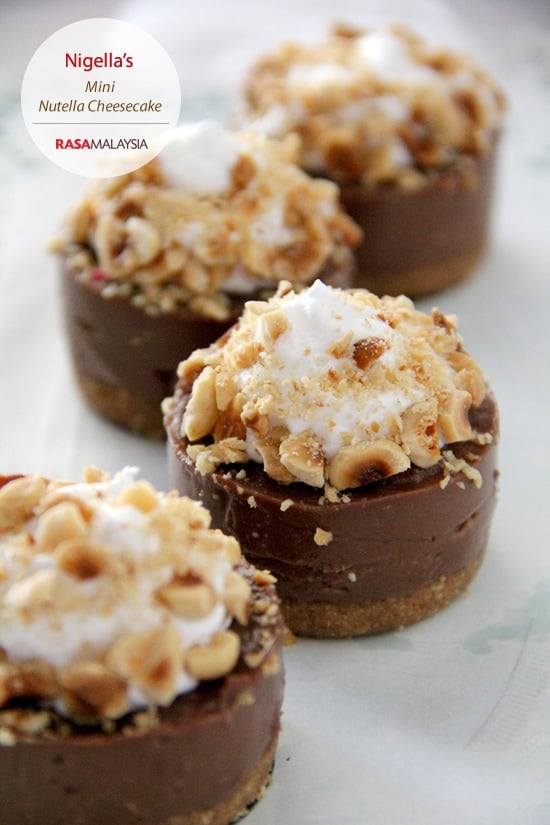 No-Bake Mini Nutella Cheesecakes