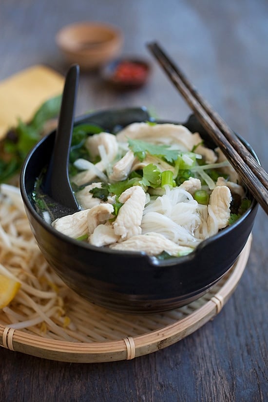 Close up of traditional and easy Vietnamese Pho recipe.