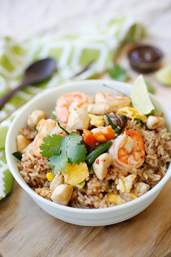 Thai Tom Yum Flavor in a fried rice dish.