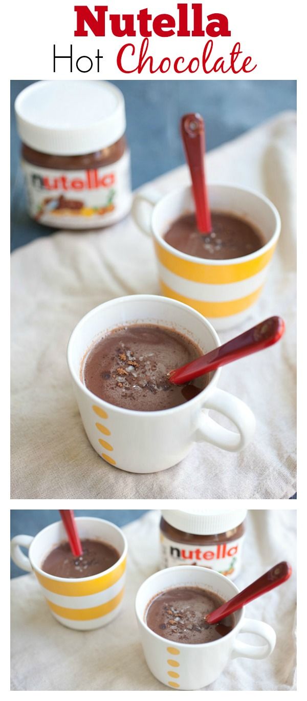 Nutella Hot Chocolate - the easiest, richest, and nuttiest hot chocolate ever. Just add Nutella | rasamalaysia.com