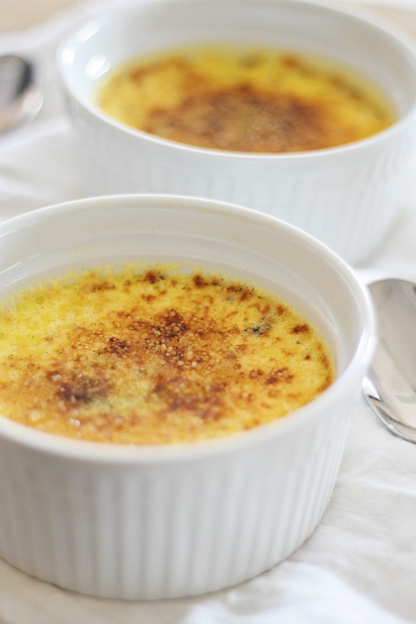 Creamy and silky creme brulee with Nutella recipe.