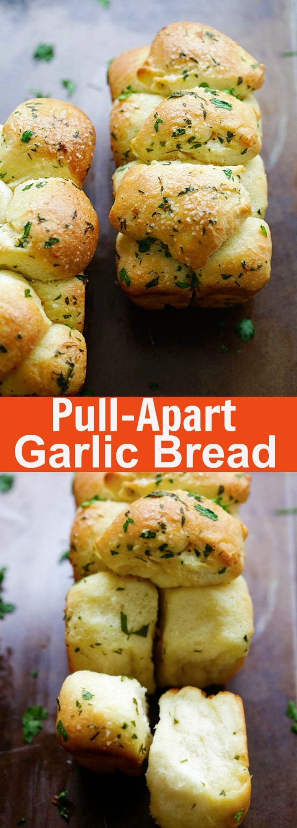 Pull Apart Garlic Bread - homemade pull apart garlic bread recipe that is easy, fool proof and yields the softest and best garlic bread ever | rasamalaysia.com