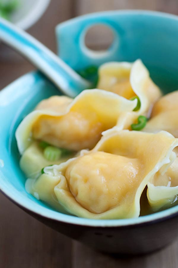 Wonton Soup Recipe My Secret Shrimp Filled Wontons Rasa Malaysia