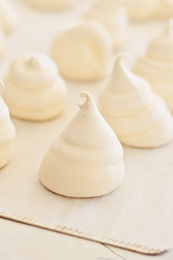 Easy freshly baked meringues.