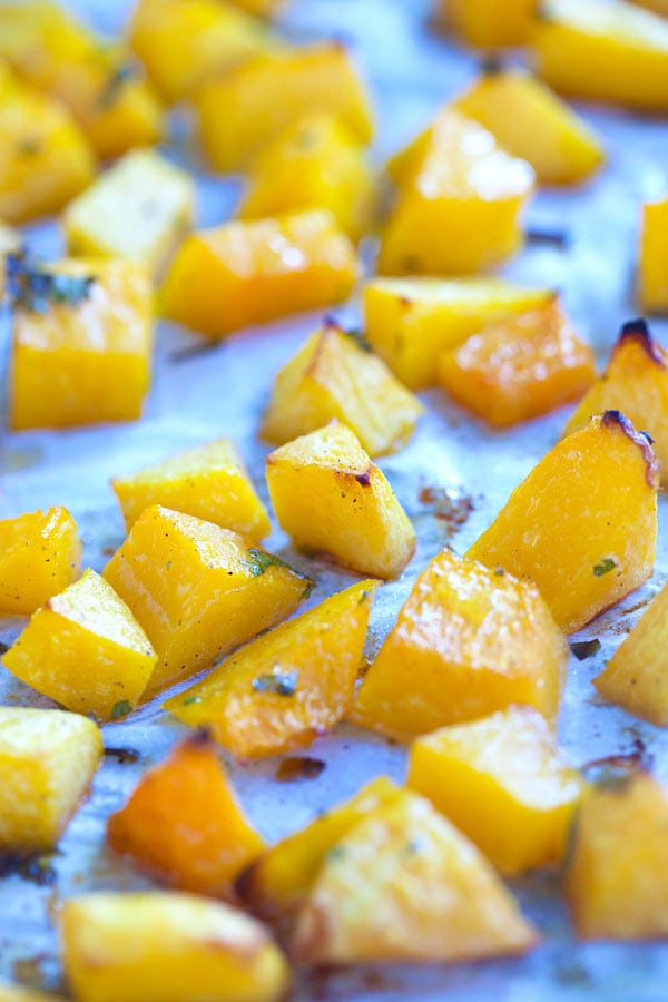 Homemade healthy roasted squash with easy ingredients.
