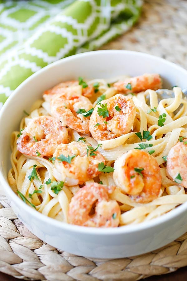 Crispy Shrimp Pasta - Rasa Malaysia