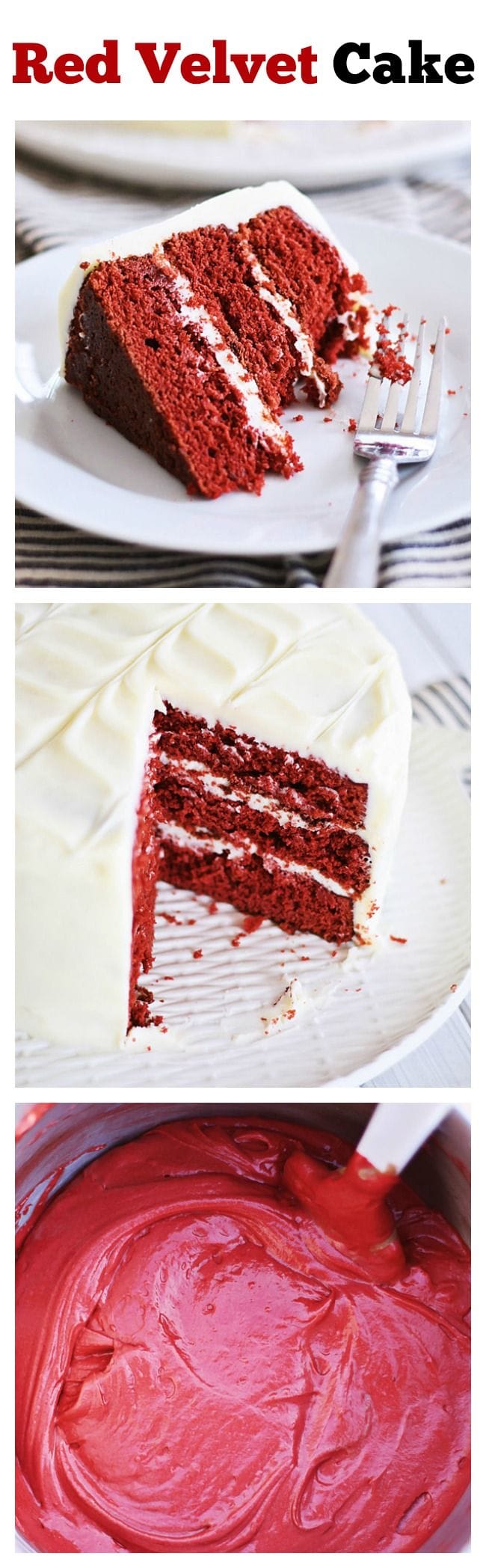 Red Velvet Cake – delicious cake loaded with cream cheese frosting, perfect for anytime of the year but especially festive for the holidays season. Get the easy recipe | rasamalaysia.com