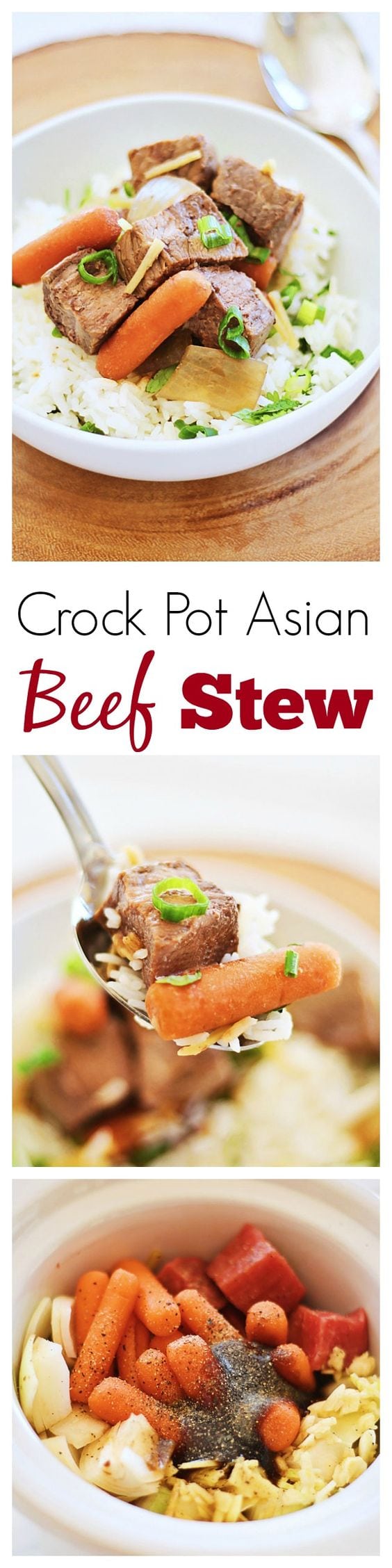 Crock Pot Asian Beef Stew – easy Asian beef stew in a crock pot. Quick and delicious one pot meal that you can make for the entire family | rasamalaysia.com