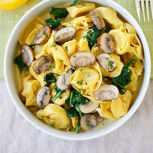 Creamy Mushroom Tortellini