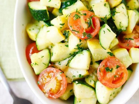 Garlic Herb Sauteed Zucchini And Squash Rasa Malaysia