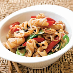 Squid with Black Bean Sauce
