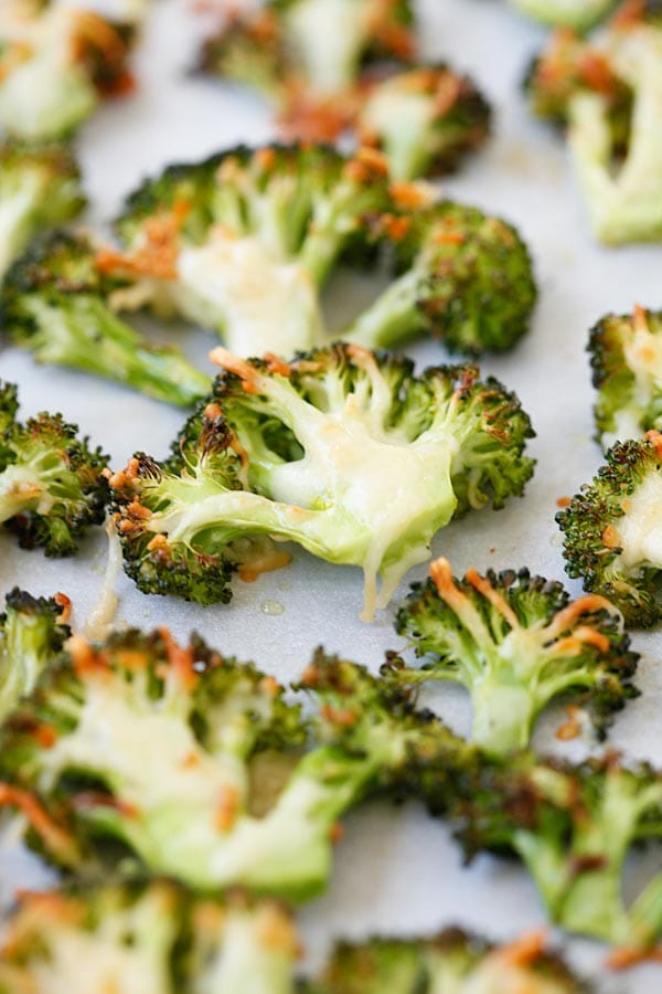 Quick and easy Parmesan Roasted Broccoli.