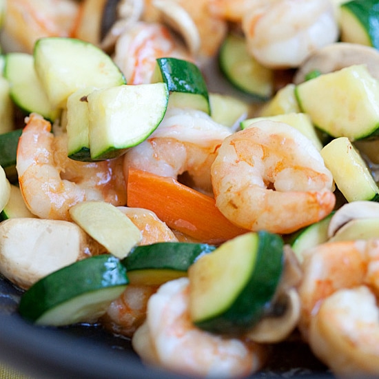 Zucchini and Shrimp Stir-Fry