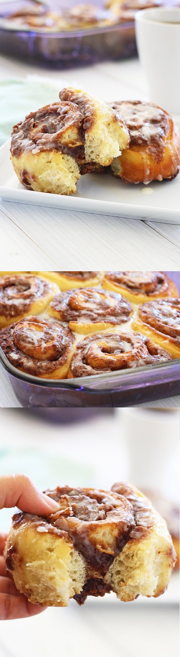 Pizza Dough Cinnamon Rolls - The easiest cinnamon rolls recipe EVER made with store-bought pizza dough. Quick and no-fuss recipe for busy moms! | rasamalaysia.com