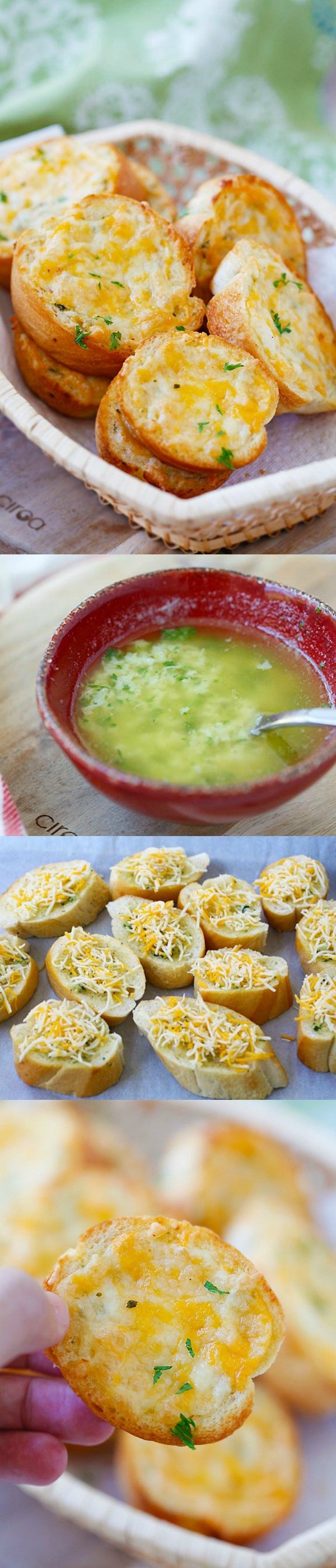 Cheesy Garlic Texas Toast - Buttery Texas Toast with three-cheese topping. So easy, takes 15 mins and SO much better than store-bought! | rasamalaysia.com