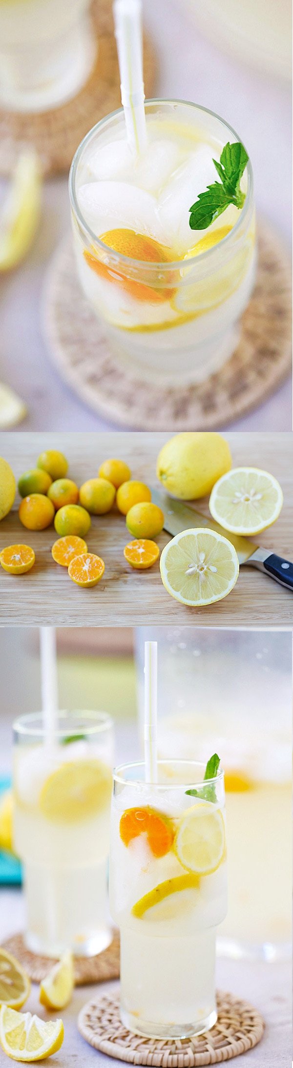 Coconut Water Lemonade - amazing and refreshing lemonade made with coconut water and fresh lemon juice. The best lemonade recipe ever! | rasamalaysia.com