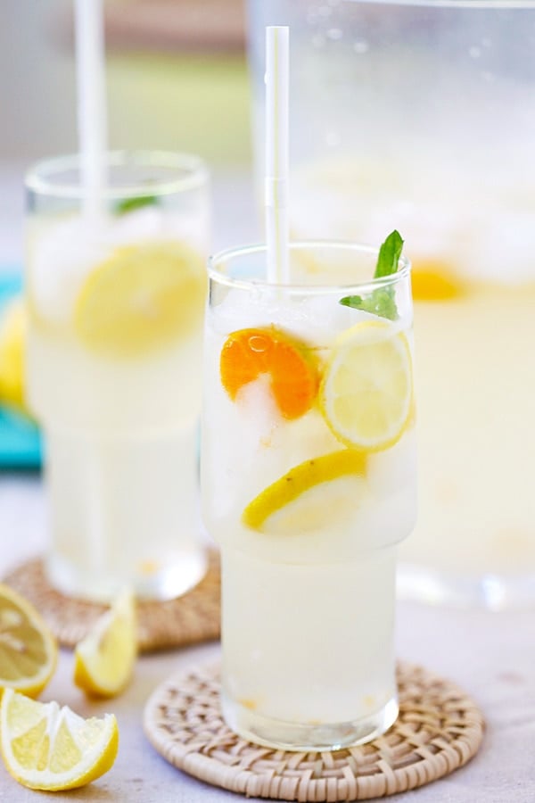 Amazing and refreshing lemonade made with coconut water and fresh lemon juice.