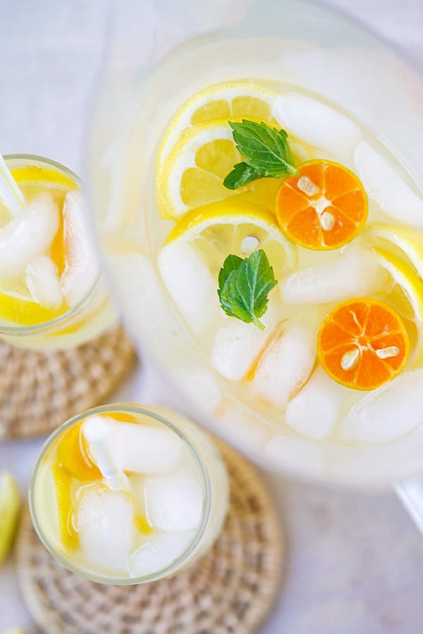 Lemonade coconut juice ready to serve.