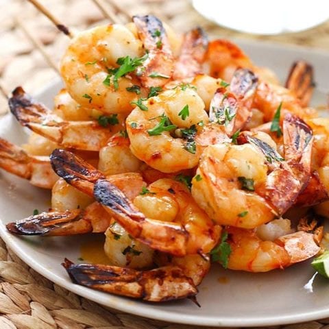 Honey Sriracha Shrimp Kebab Recipe