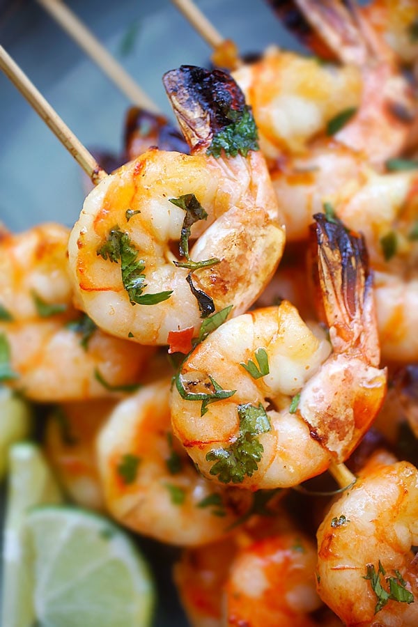 Honey Sriracha Shrimp Kebab | Easy Delicious Recipes