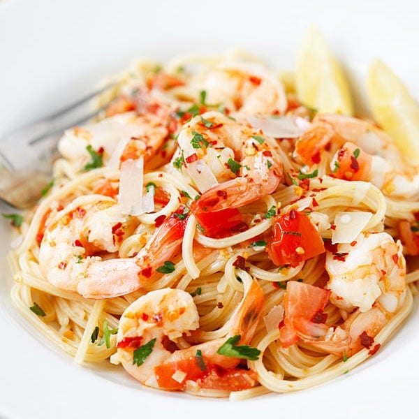 Spicy Shrimp Pasta - Rasa Malaysia