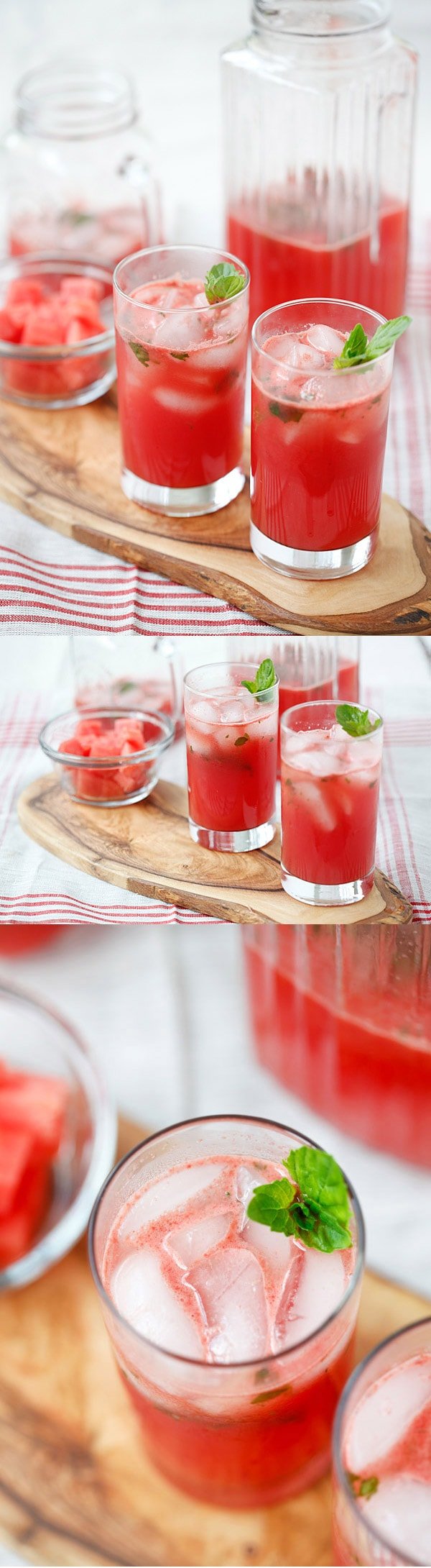 Watermelon-Tequila Cocktail - refreshing and amazing cocktail recipe with fresh watermelon, tequila, lime juice and mint, takes 15 mins | rasamalaysia.com