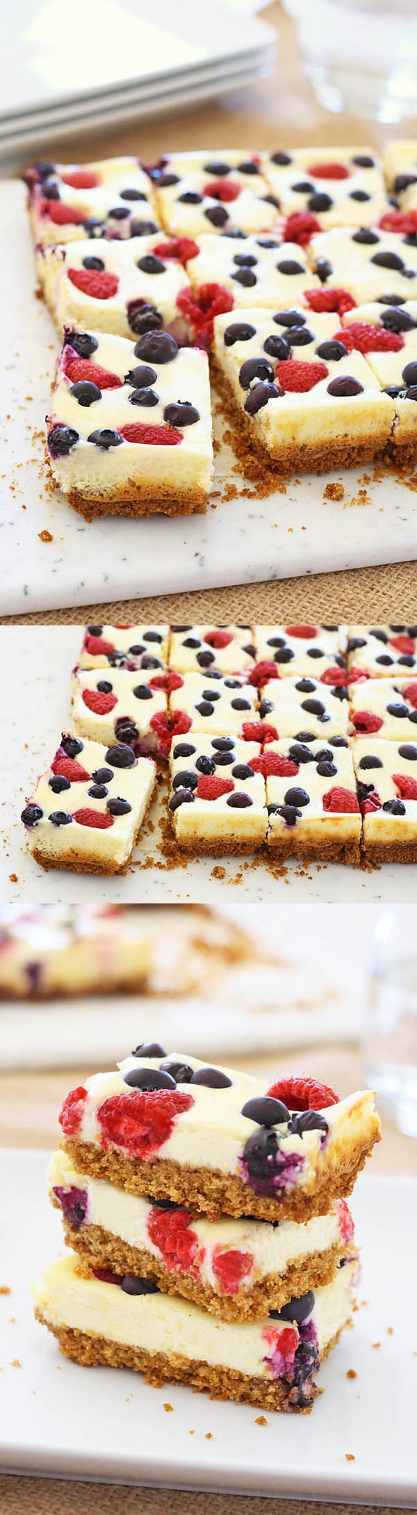 Berry Cheesecake Bars - a sweet and delicious dessert topped with fresh berries. Perfect for the summertime and comes together easily! | rasamalaysia.com