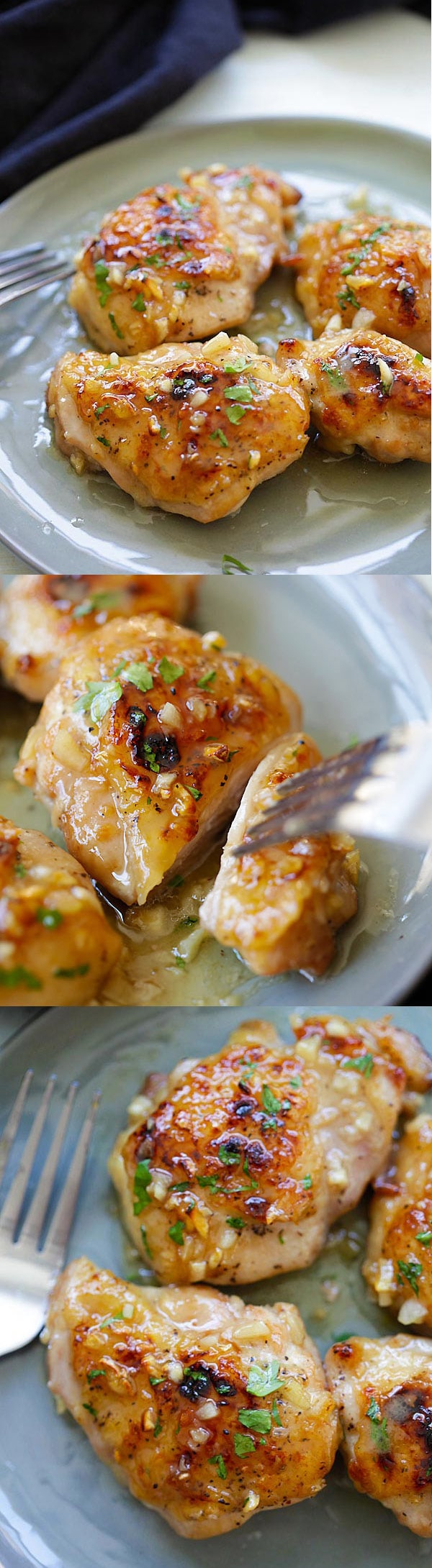 Honey Dijon Garlic Chicken – super delicious skillet chicken with amazing honey Dijon garlic sauce. So easy as dinner is done in 15 mins! | rasamalaysia.com