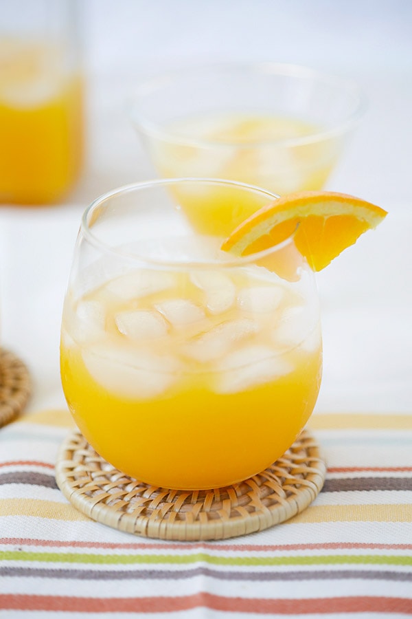 Easy Orange Screwdriver cocktail in a glass, ready to drink.